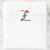 Libanese vlag vierkante sticker (Tas)