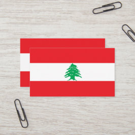 Libanese vlag visitekaartje
