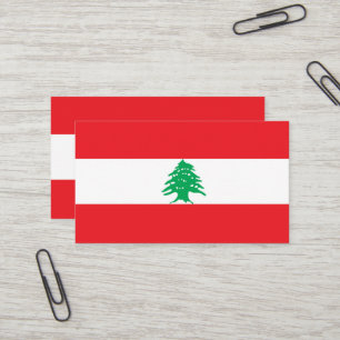 Libanese vlag visitekaartje