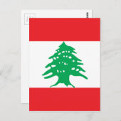 Libanese vlag - vlag van Libanon ع ل ب ا ل م Briefkaart (Voorkant / Achterkant)