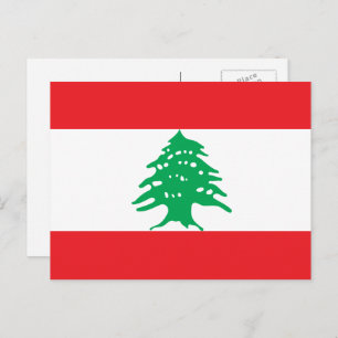 Libanese vlag, vlag van Libanon Briefkaart