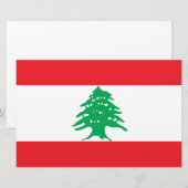 Libanese Vlag (Vlag van Libanon) Briefpapier (Voorkant / Achterkant)