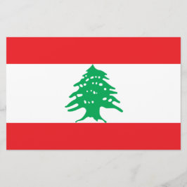 Libanese Vlag (Vlag van Libanon) Briefpapier