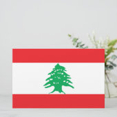 Libanese Vlag (Vlag van Libanon) Briefpapier (Staand voorkant)