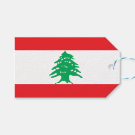 Libanese Vlag (Vlag van Libanon) Cadeaulabel