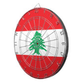 Libanese Vlag (Vlag van Libanon) Dartbord (Voorkant Rechts)