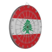 Libanese Vlag (Vlag van Libanon) Dartbord (Voorkant Links)
