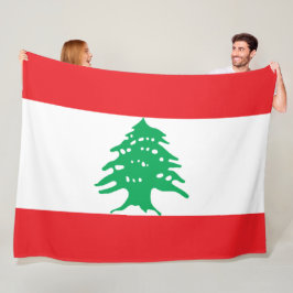 Libanese Vlag (Vlag van Libanon) Fleece Deken