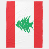 Libanese Vlag (Vlag van Libanon) Fleece Deken (Voorkant)