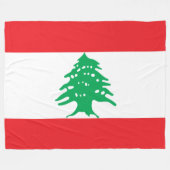 Libanese Vlag (Vlag van Libanon) Fleece Deken (Voorkant (Horizontaal))