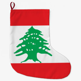 Libanese Vlag (Vlag van Libanon) Grote Kerstsok