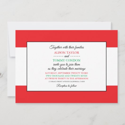 Libanese vlag, vlag van Libanon Huwelijk Kaart (Voorkant)