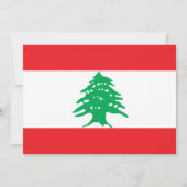 Libanese vlag, vlag van Libanon Huwelijk Kaart (Achterkant)