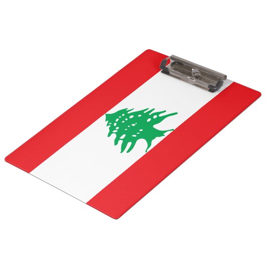 Libanese Vlag (Vlag van Libanon) Klembord (Gekanteld)
