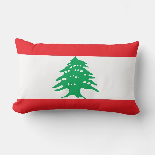 Libanese Vlag (Vlag van Libanon) Kussen (Voorkant)
