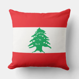 Libanese Vlag (Vlag van Libanon) Kussen