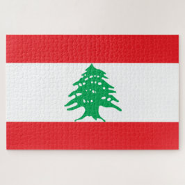Libanese Vlag (Vlag van Libanon) Legpuzzel