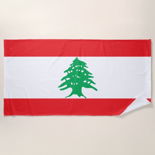 Libanese Vlag (Vlag van Libanon) Strandlaken (Voorkant)