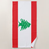 Libanese Vlag (Vlag van Libanon) Strandlaken (Voorkant)