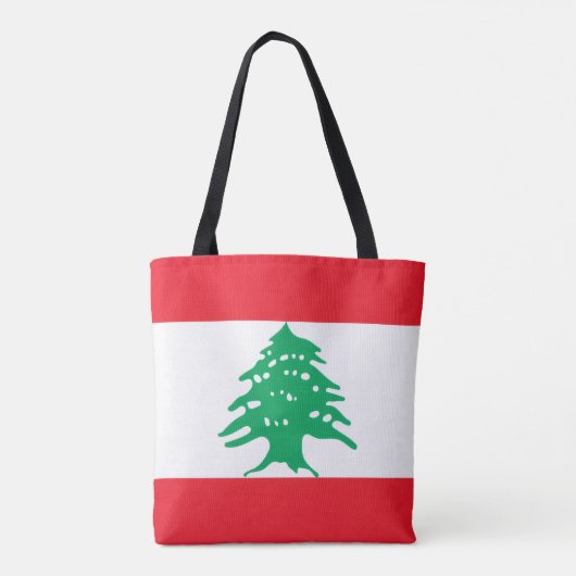 Libanese Vlag, Vlag van Libanon Tote Bag (Achterkant)