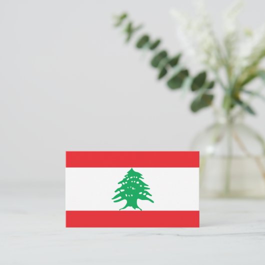Libanese vlag, vlag van Libanon Visitekaartje (Staand voorkant)