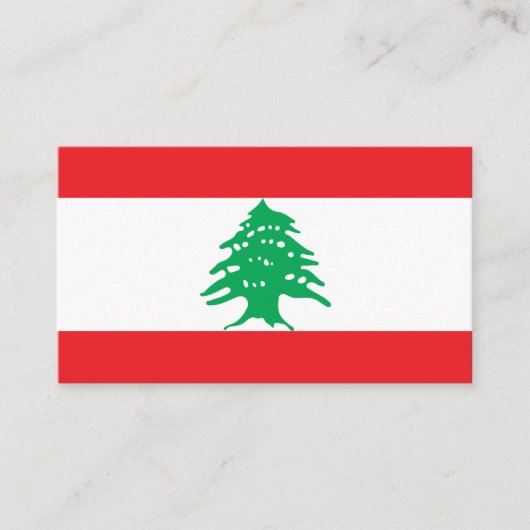 Libanese vlag, vlag van Libanon Visitekaartje (Voorkant)