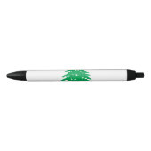 Libanese Vlag (Vlag van Libanon) Zwarte Inkt Pen (Voorkant)