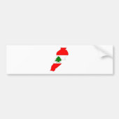 Libanese vlag - volledige grootte bumpersticker (Voorkant)
