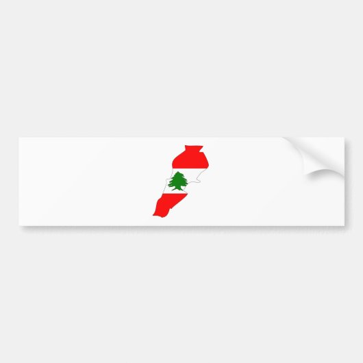Libanese vlag - volledige grootte bumpersticker (Voorkant)