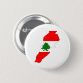 Libanese vlag - volledige grootte ronde button 5,7 cm (Voorkant /achterkant)