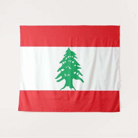 Libanese vlag wandkleed (Voorkant (horizontaal))