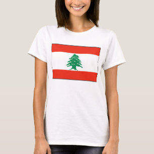 Libanese vlag x kaart T-Shirt