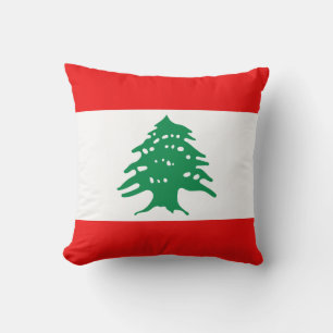 Libanese vlag x vlaggenpiloot kussen