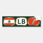 Libanese vlaggenkaartcode Bumpersticker (Voorkant)