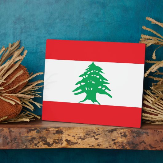 Libanese vlaggenPlaque Fotoplaat (Zijkant)