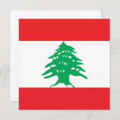 Libanese vlaggenuitnodiging kaart (Voorkant / Achterkant)