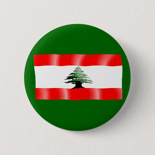 Libanese Waving Flag Button (Voorkant)