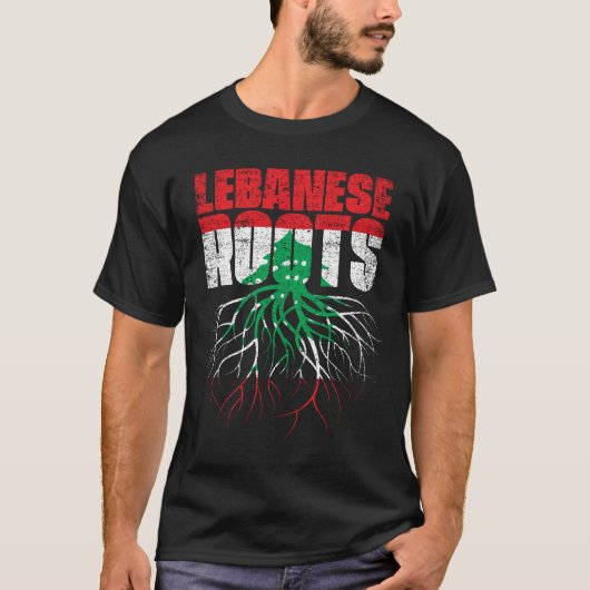 Libanese wortels Libanese erfgoedvlag T-shirt (Voorkant)