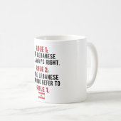 Libanese wortels Libanon vlag Libanees erfgoed Koffiemok (Voorkant rechts)