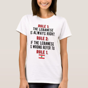 Libanese wortels Libanon vlag Libanees erfgoed T-shirt
