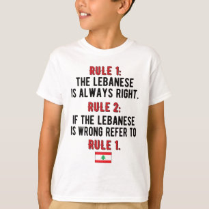 Libanese wortels Libanon vlag Libanees erfgoed T-shirt