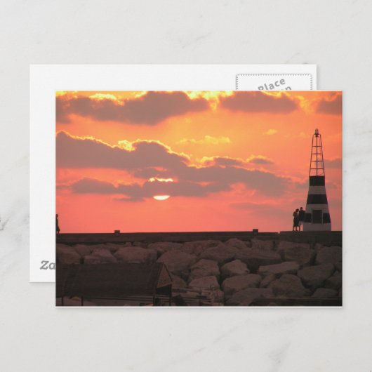 Libanese zonsondergang briefkaart (Voorkant / Achterkant)