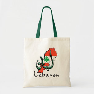 Libanon 3D tweetalige Canvas tas