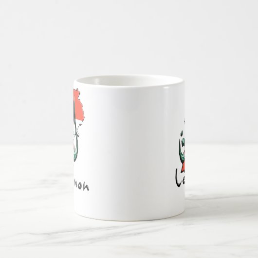 Libanon 3D tweetalige Mok (Center)