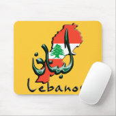 Libanon 3D tweetalige Mousepad Muismat (Met muis)