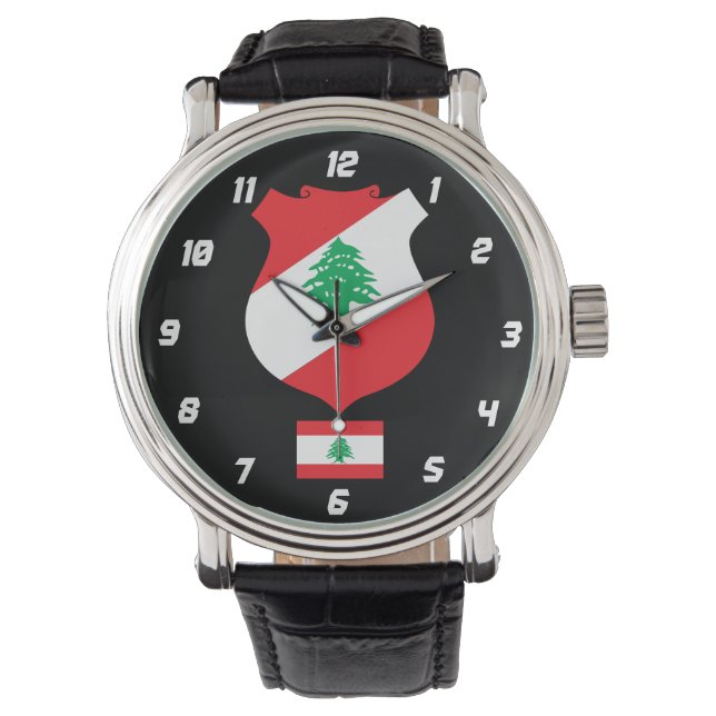 Libanon* Aangepaste polshorloge Horloge (Voorkant)