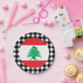 Libanon-Bord, buffelpleister en Libanese vlag Papieren Bordje (Feest)