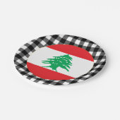 Libanon-Bord, buffelpleister en Libanese vlag Papieren Bordje (Gekanteld)
