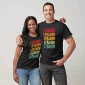 Libanon County Pennsylvania Rainbow Text T-shirt (Unisex)