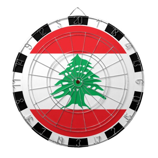 Libanon-dartboard en Libanese vlag/spelraad Dartbord (Voorkant)